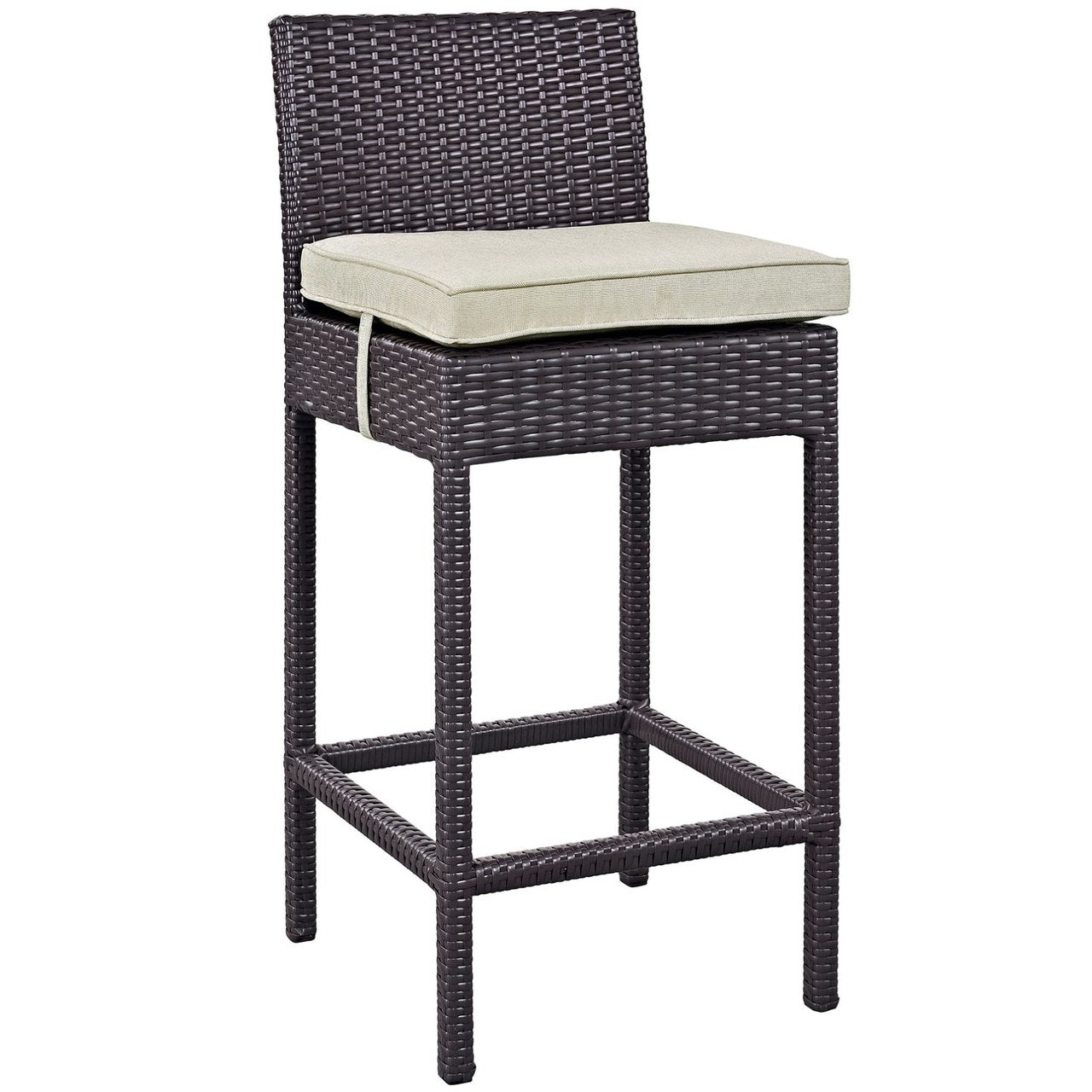 Convene Four PCS Outdoor Patio Pub Set, Beige, Rattan 10691