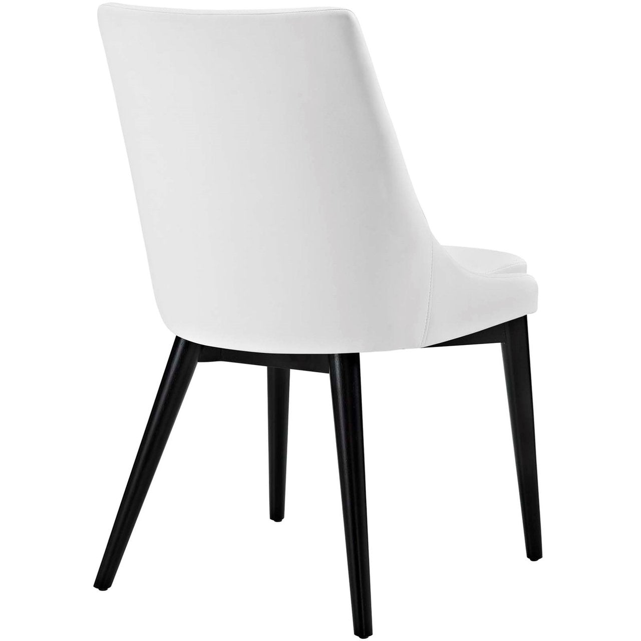 Viscount Vinyl Dining Chair, White, Faux Leather 10748