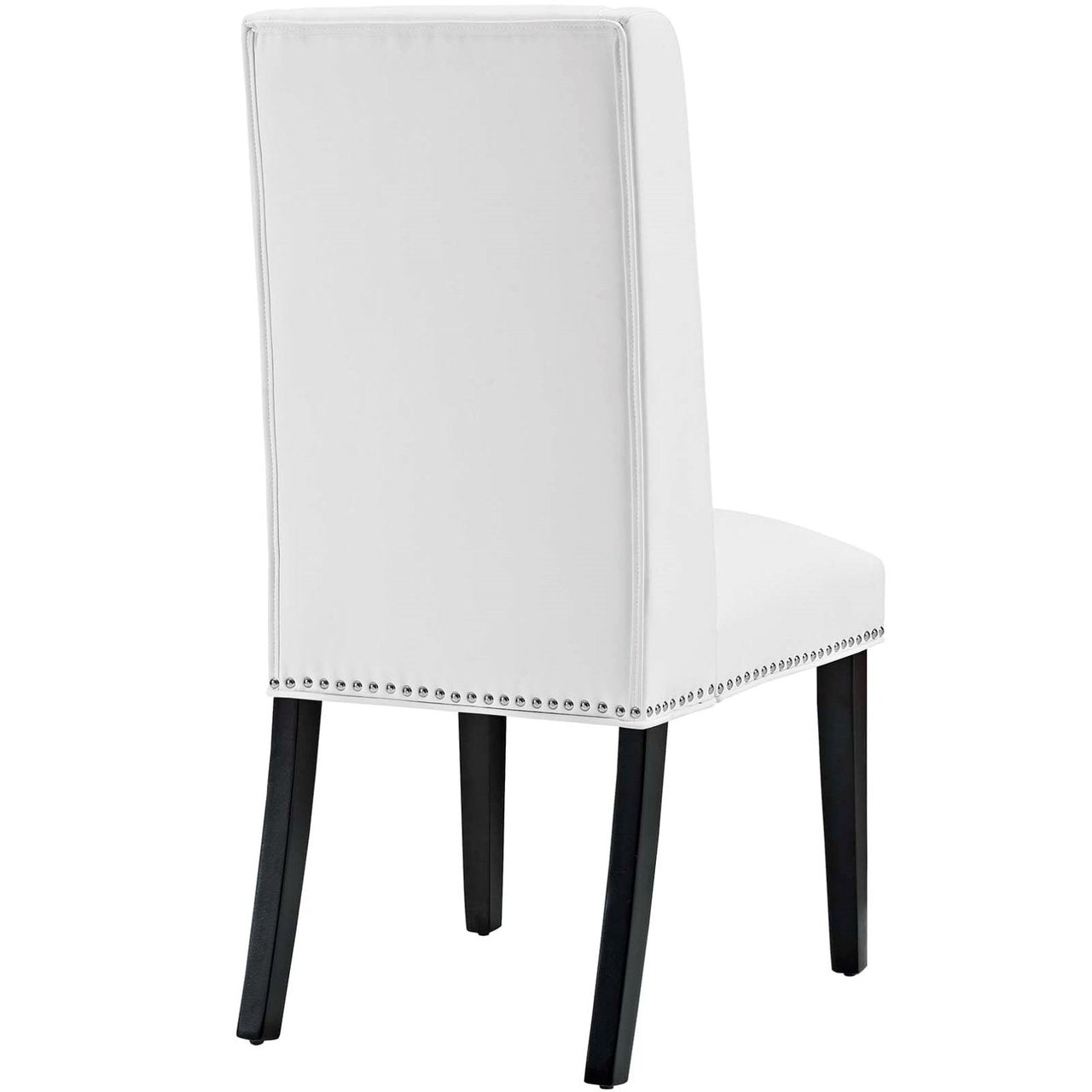 Baron Vinyl Dining Chair, White, Fabric 10787