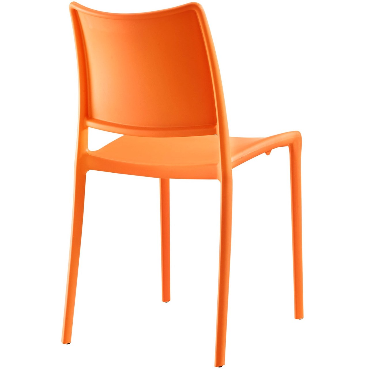 Hipster Dining Side Chair Set of 2, Orange, Plastic 11278
