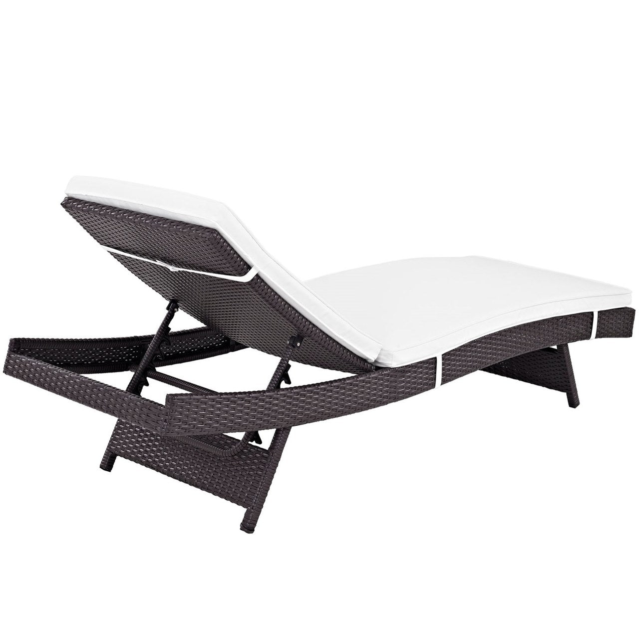 Convene Chaise Outdoor Patio Set of 2, White, Rattan 11292