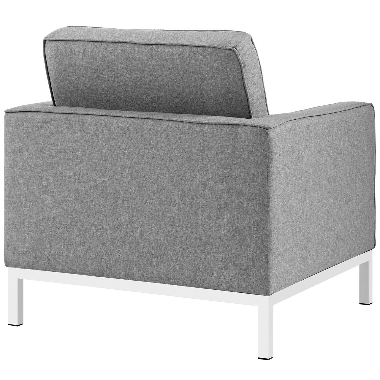 Loft Armchairs Upholstered Fabric Set of 2, Grey, Fabric 11375