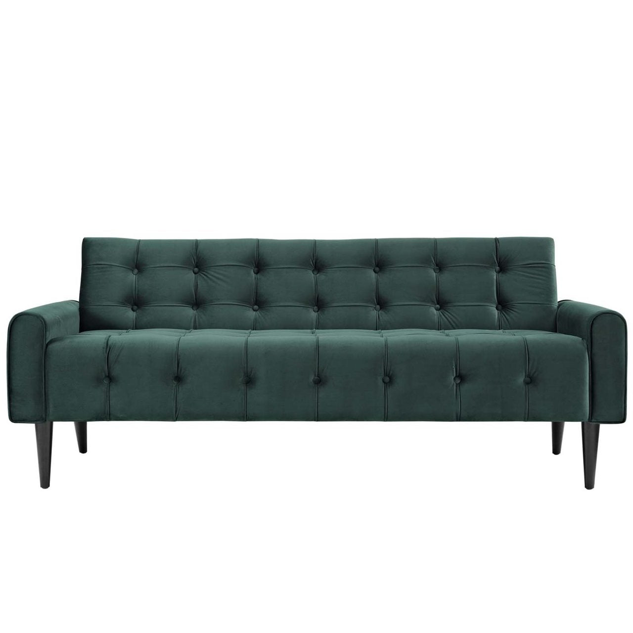 Delve Velvet Sofa, Green, Fabric 11452