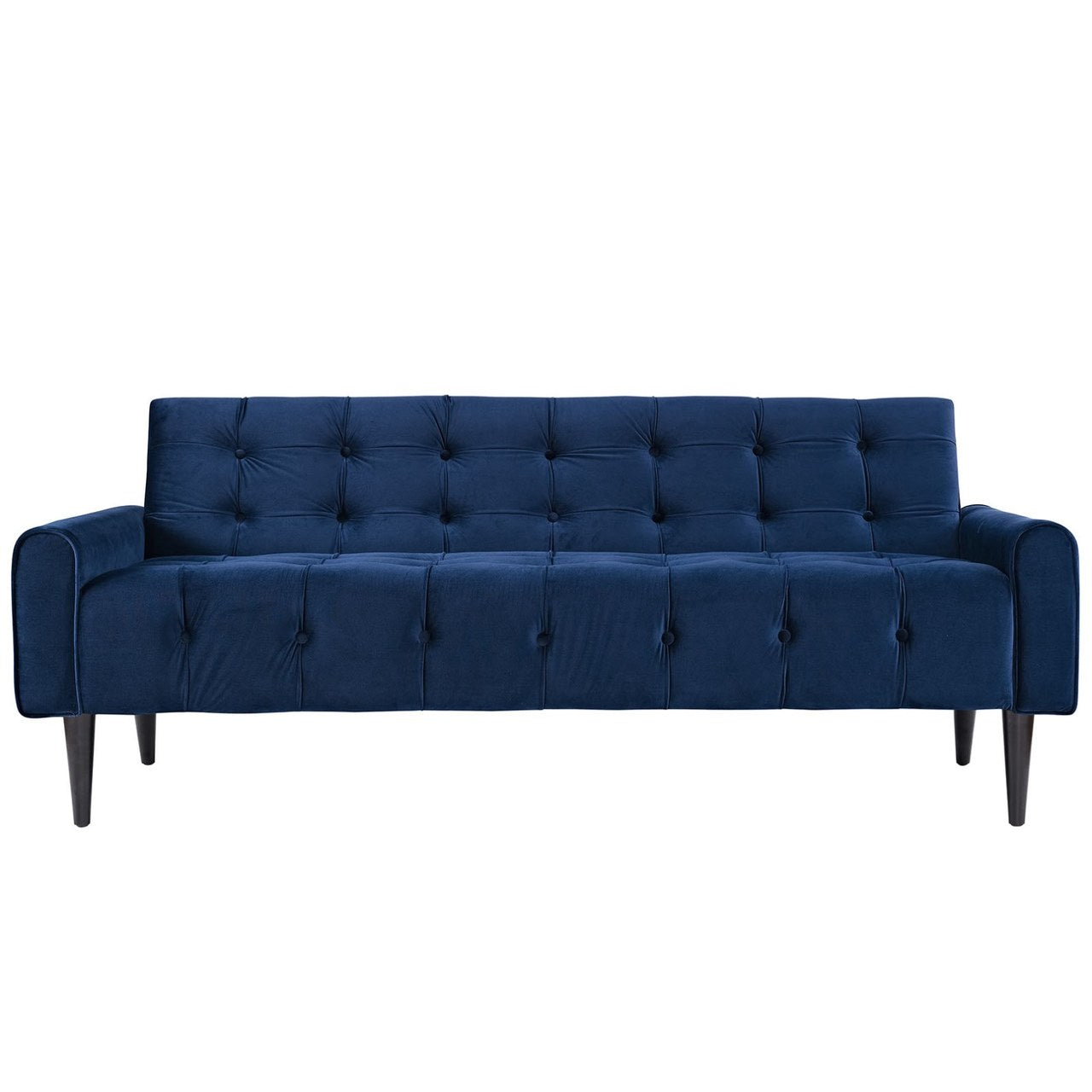 Delve Velvet Sofa, Navy, Fabric 11455
