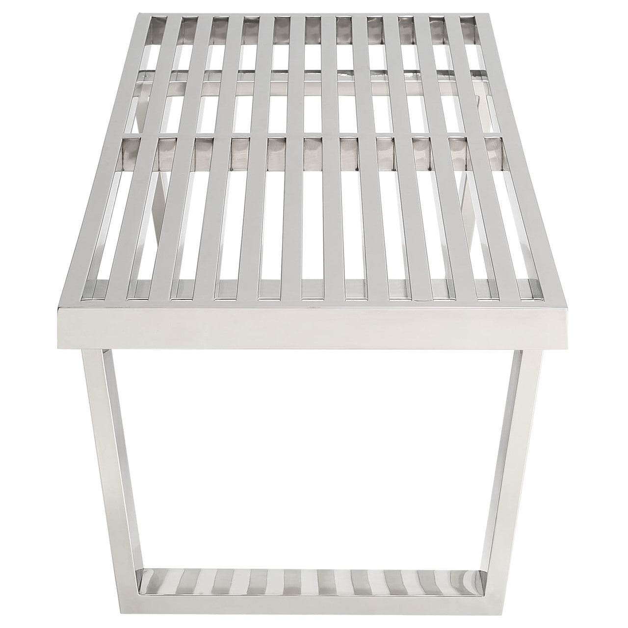 Sauna 4' Stainless Steel Bench in Silver