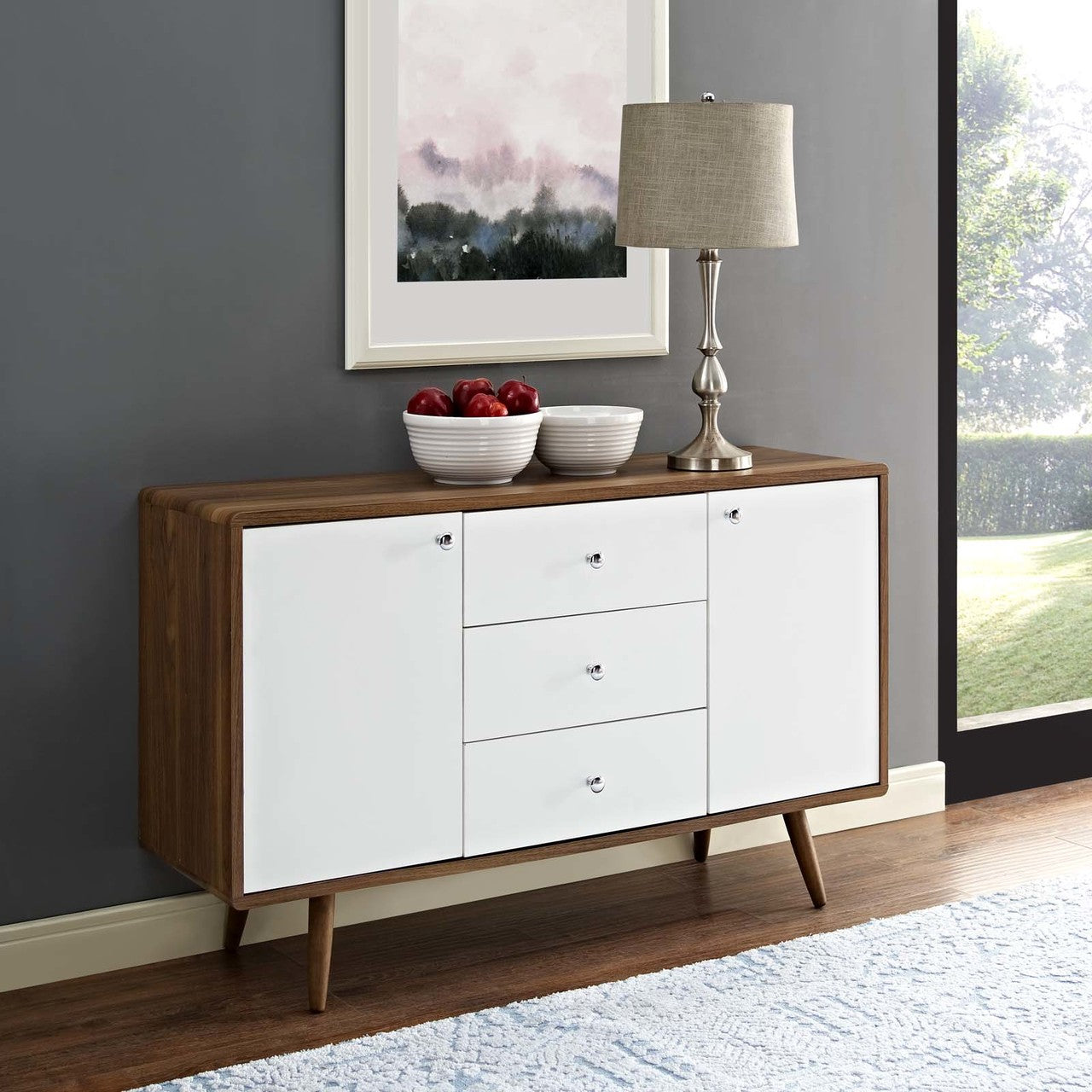Transmit Sideboard, Wood, Natural Brown White 13562