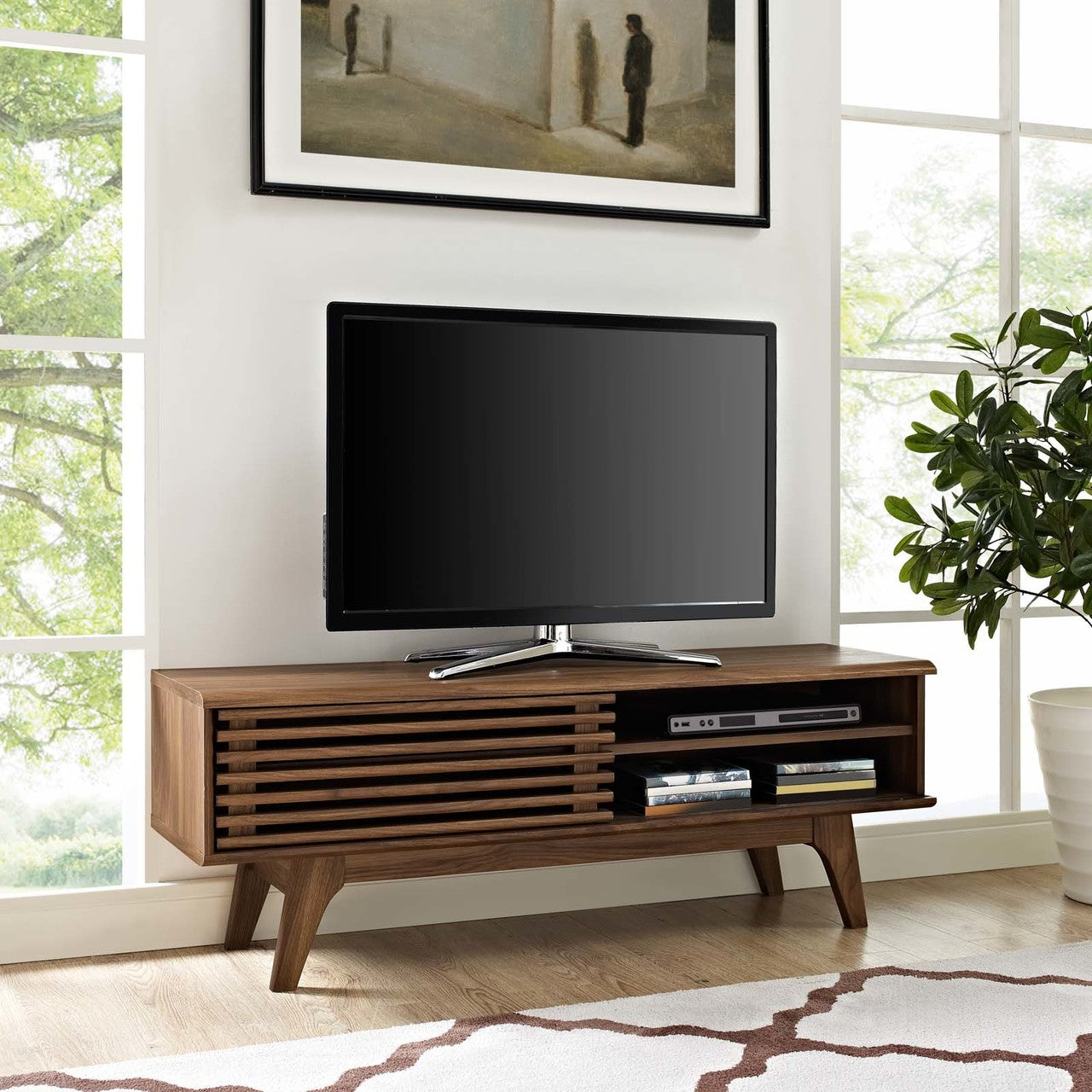 Render 48 TV Stand, Wood, Brown 13574
