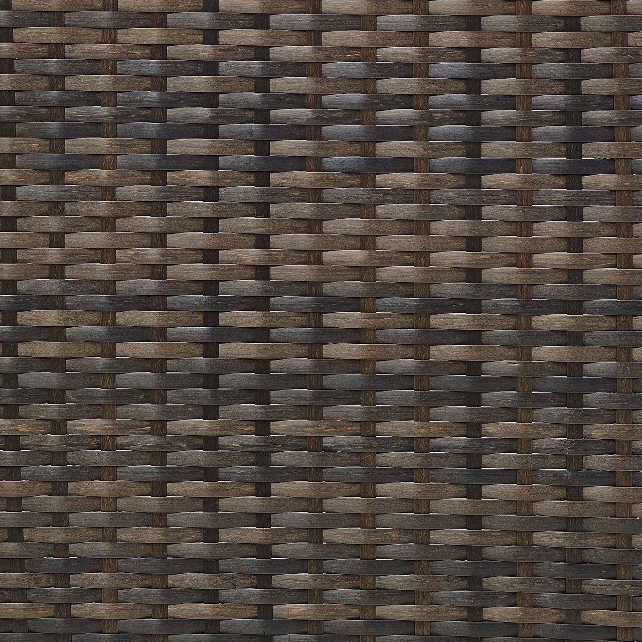 Stage Round Outdoor Patio Side Table, Rattan Wicker, Brown 13581