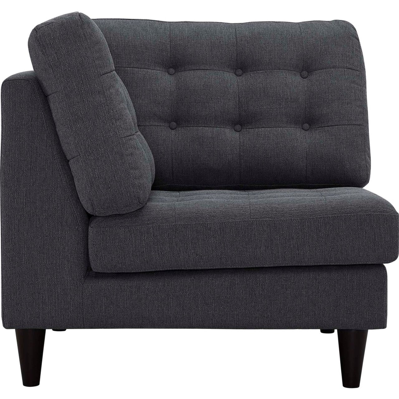 Empress Upholstered Fabric Corner Sofa, Grey, Fabric 11636