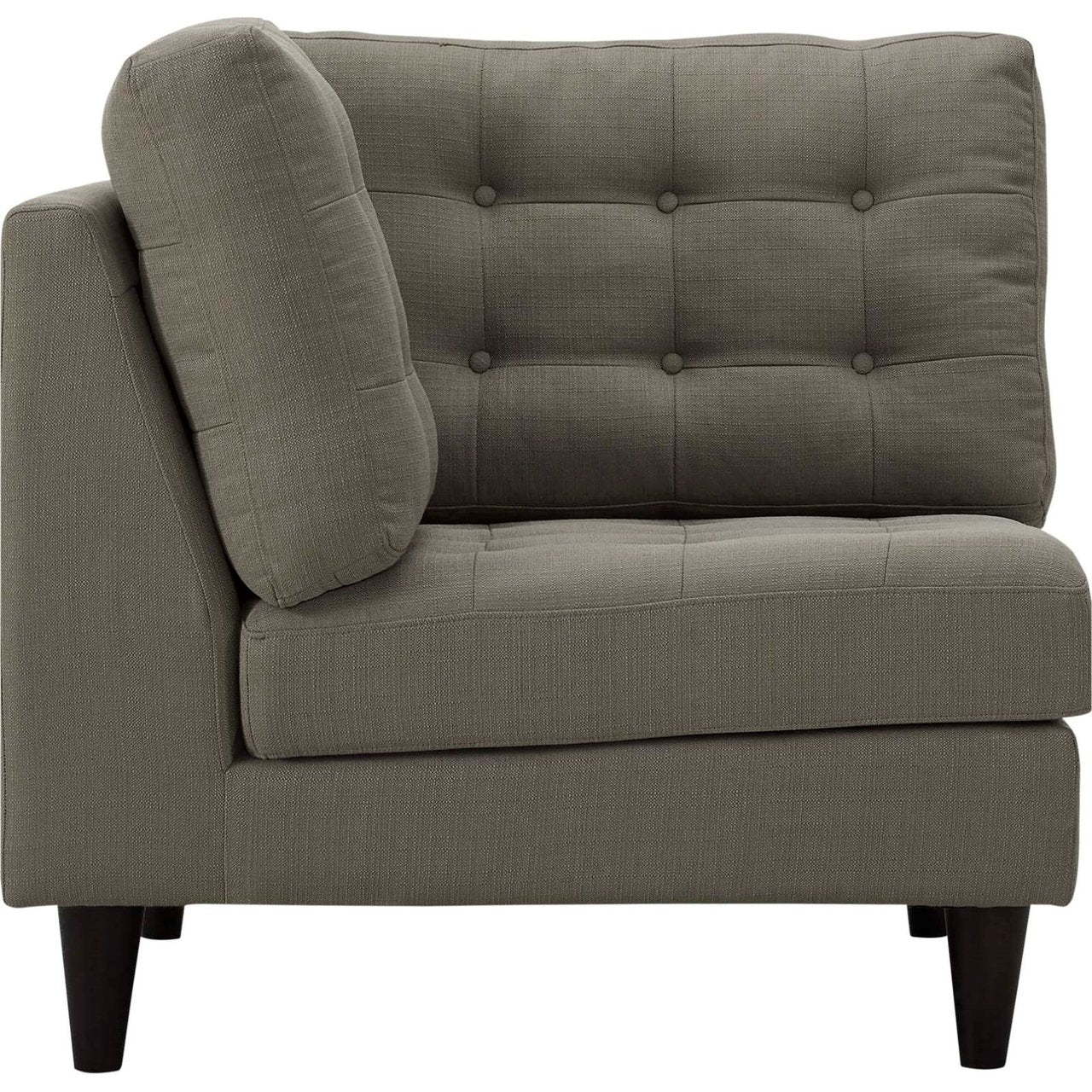 Empress Upholstered Fabric Corner Sofa, Grey, Fabric 11637