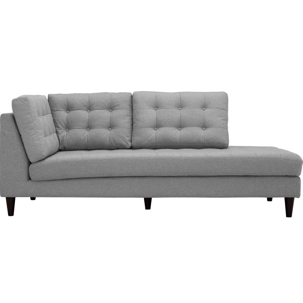 Empress Upholstered Fabric Bumper, Grey, Fabric 13152