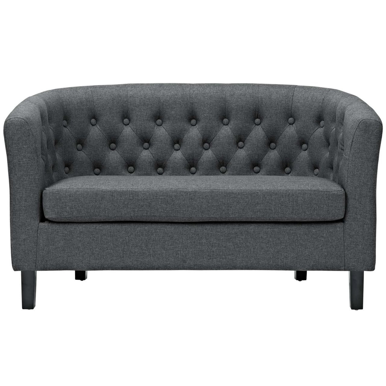 Prospect Upholstered Fabric Loveseat, Grey, Fabric 11652