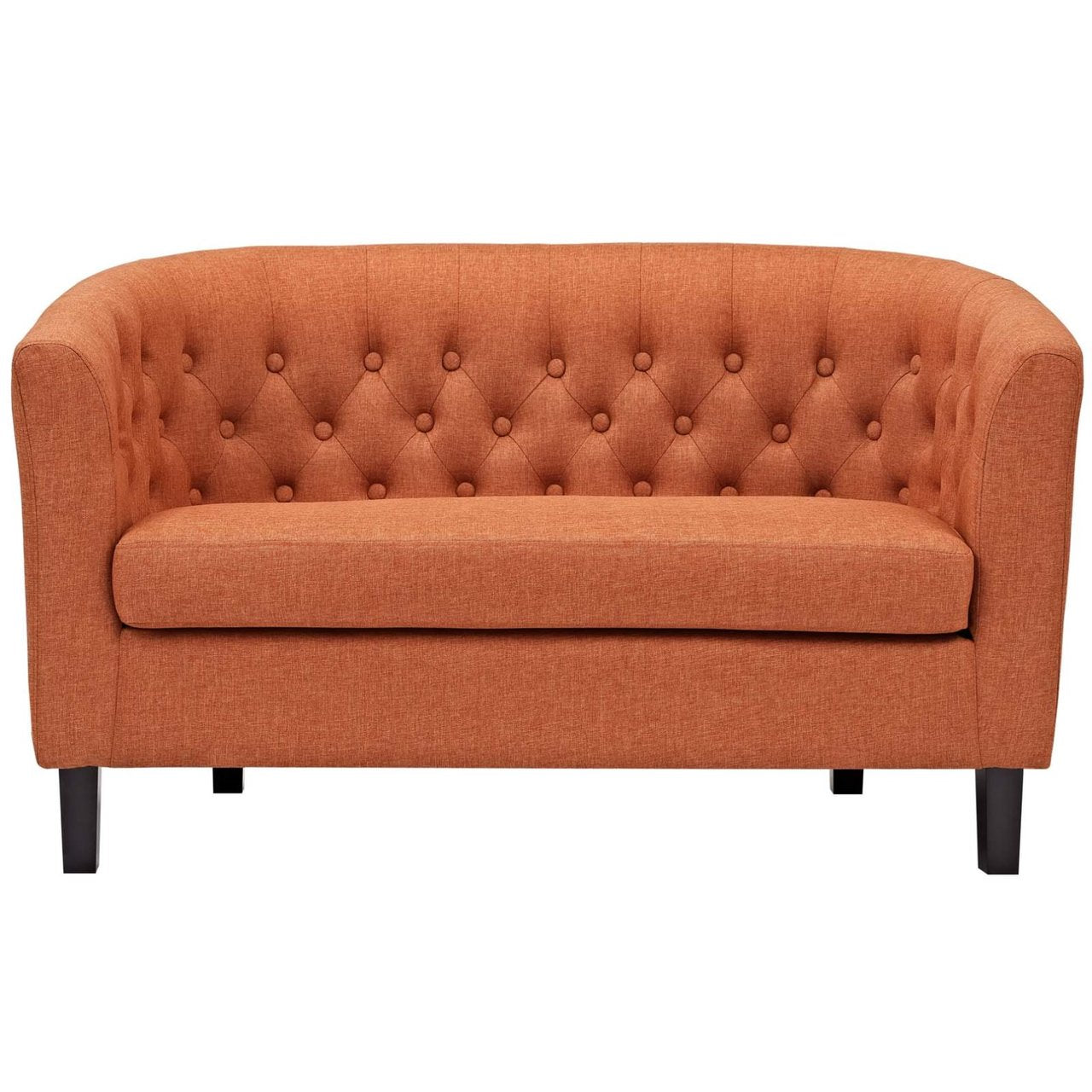 Prospect Upholstered Fabric Loveseat, Orange, Fabric 11655