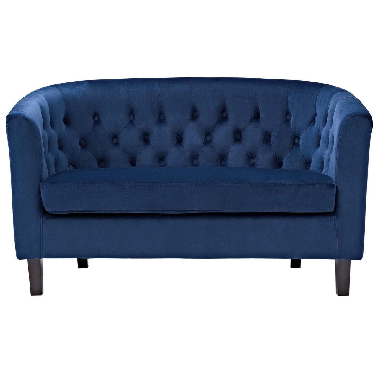 Prospect Velvet Loveseat, Navy, Fabric 11661