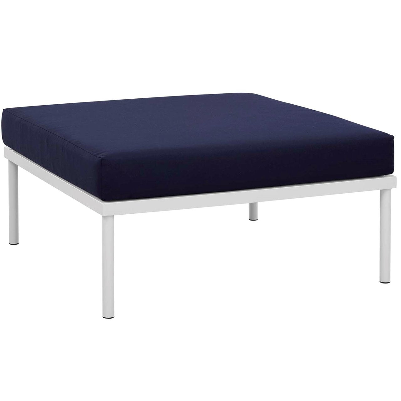 Harmony Five PCS Outdoor Patio Aluminum Sectional Sofa Set, Navy, Rattan 11684