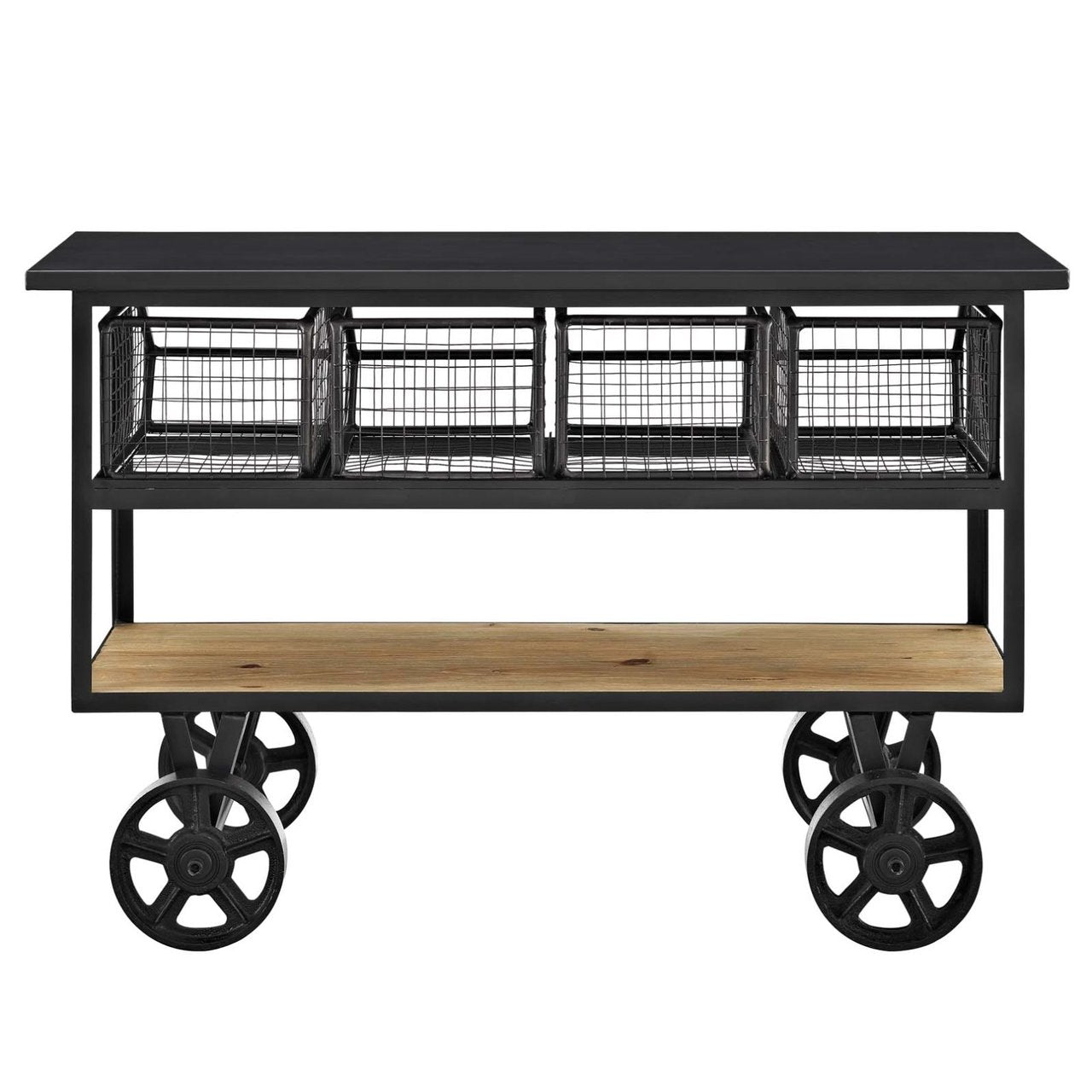 Fairground Serving Stand, Brown, Metal 11716