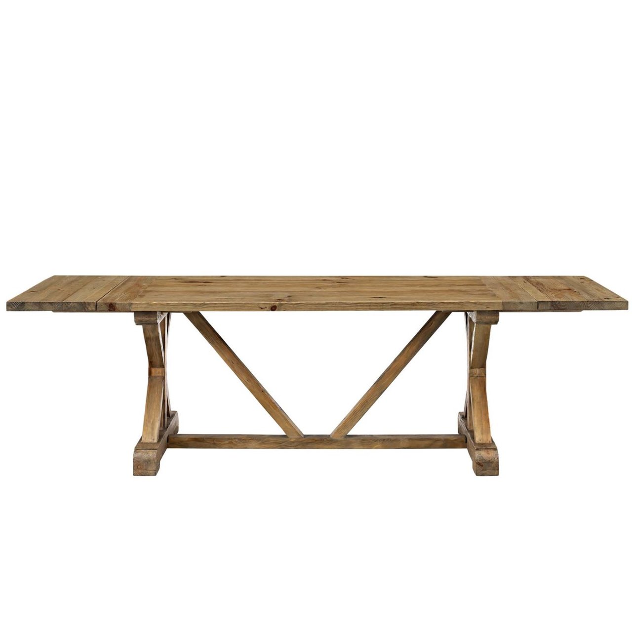 Den Extendable Wood Dining Table, Brown, Wood 11725
