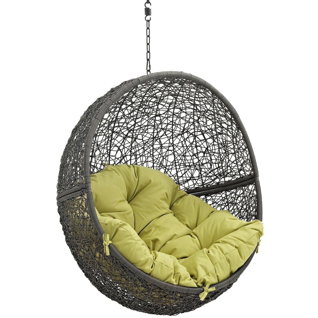 Hide Outdoor Patio Swing Chair Without Stand, Green, Rattan 11733