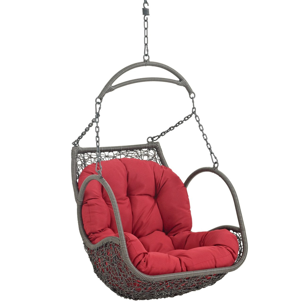 Arbor Outdoor Patio Swing Chair Without Stand, Red, Rattan 11759