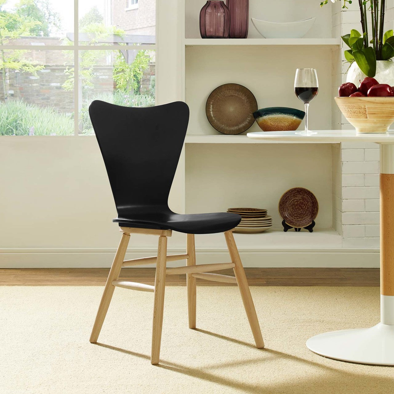 Cascade Wood Dining Chair, Wood, Black 13615