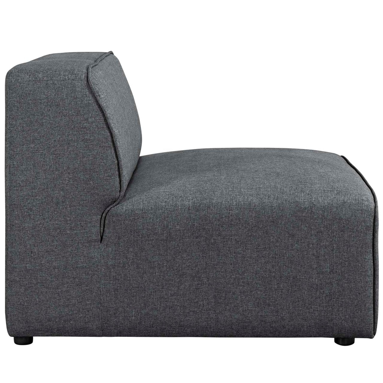 Mingle Fabric Armless, Grey, Fabric 13188