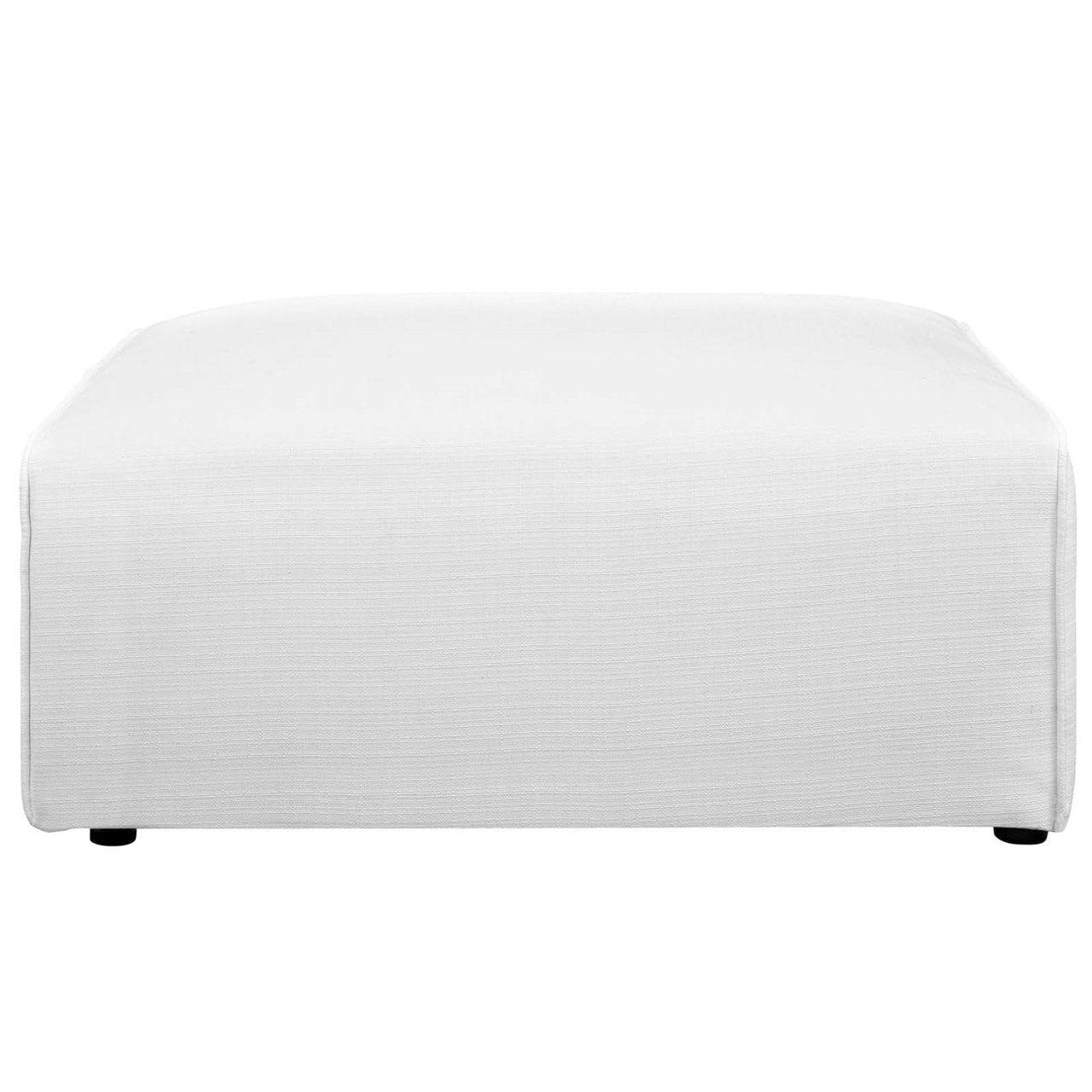 Mingle Fabric Ottoman, White, Fabric 13194