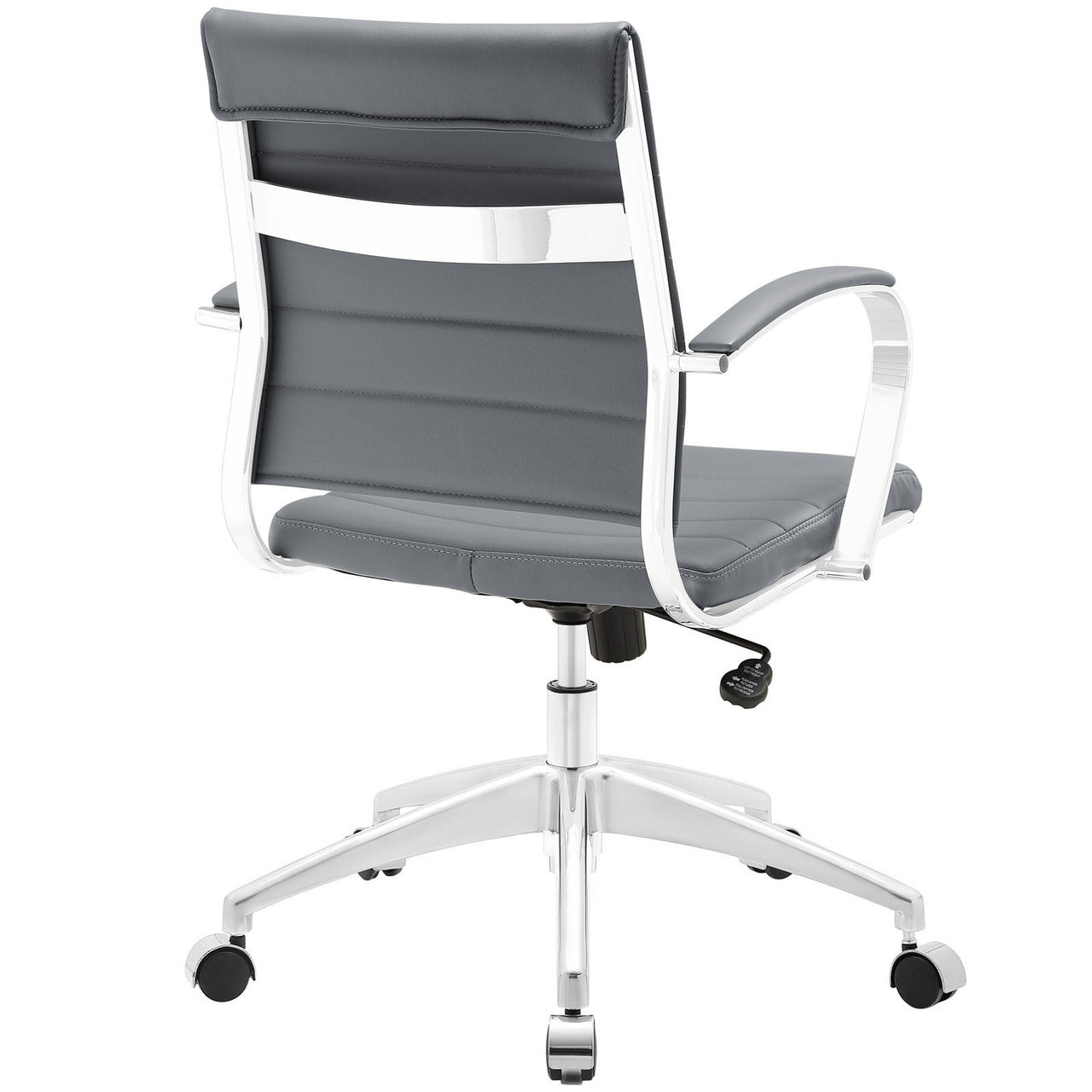 Jive Mid Back Office Chair, Grey Faux Leather