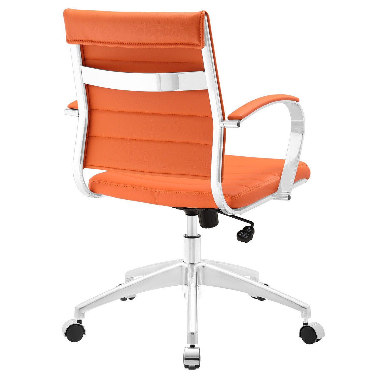 Jive Mid Back Office Chair, Orange Faux Leather