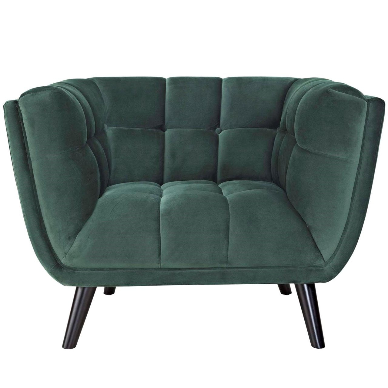 Bestow Velvet Armchair, Green, Fabric 13202