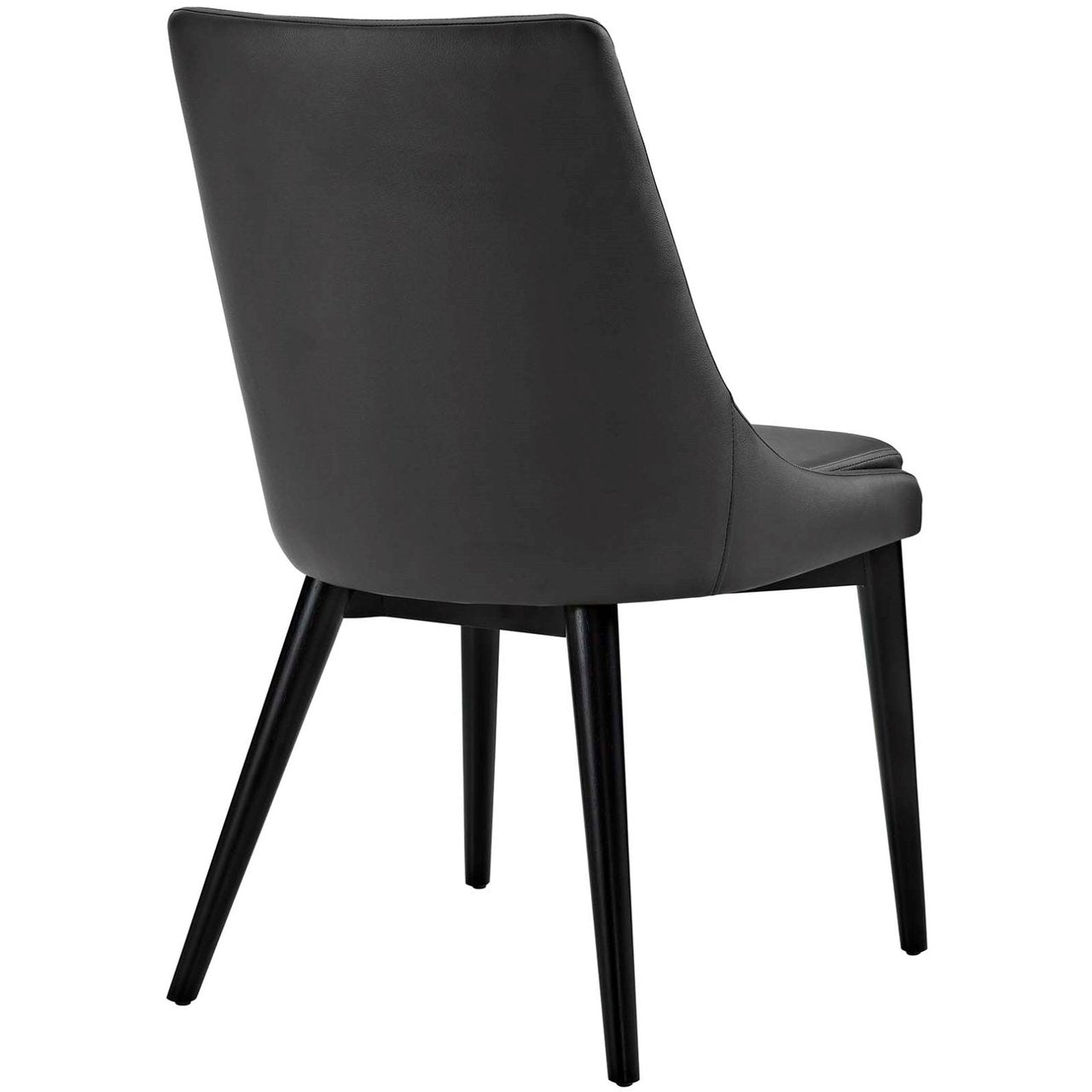 Viscount Dining Side Chair Vinyl, Black, Faux Leather 11853