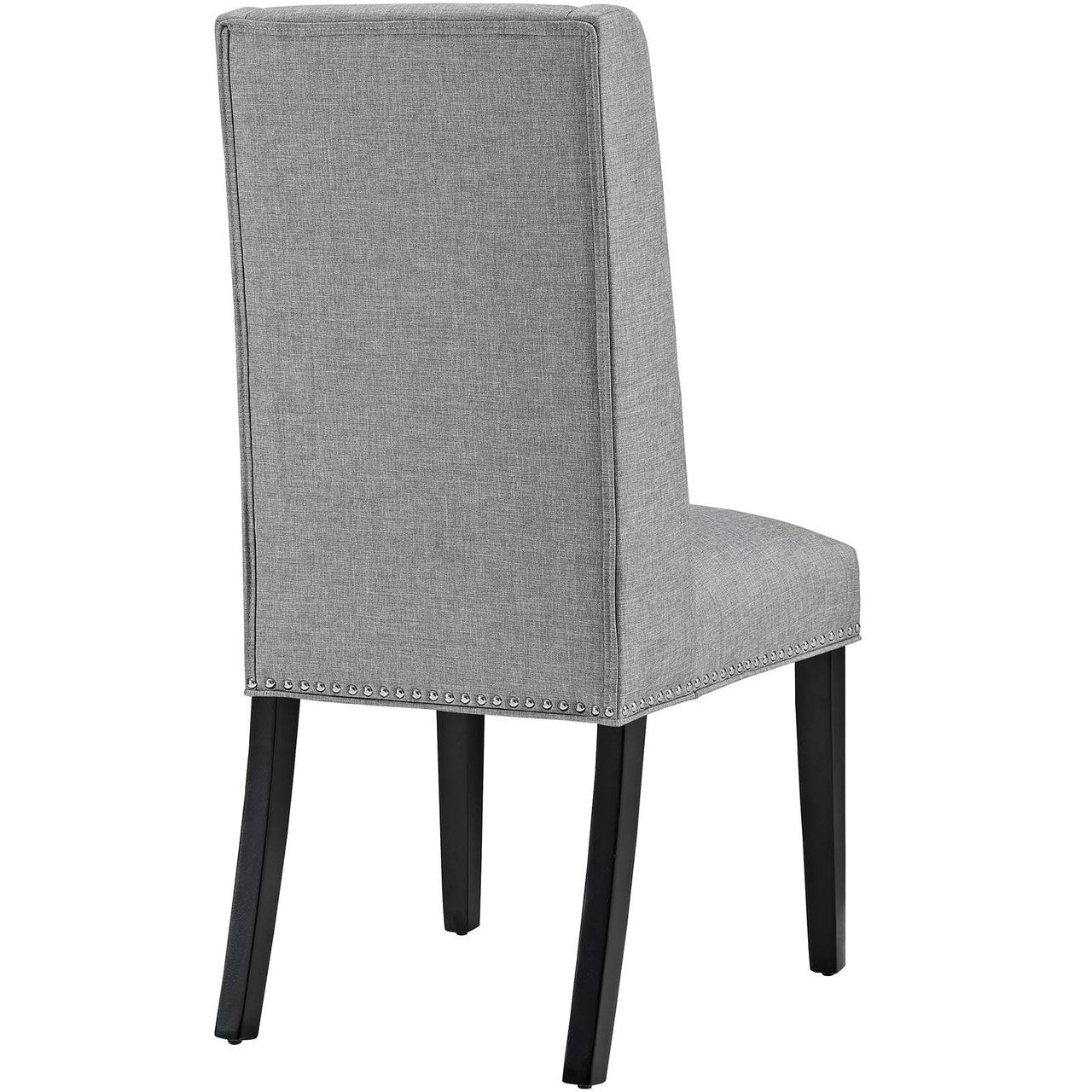 Baron Dining Chair Fabric Set of 2, Fabric, Light Grey Gray 15672