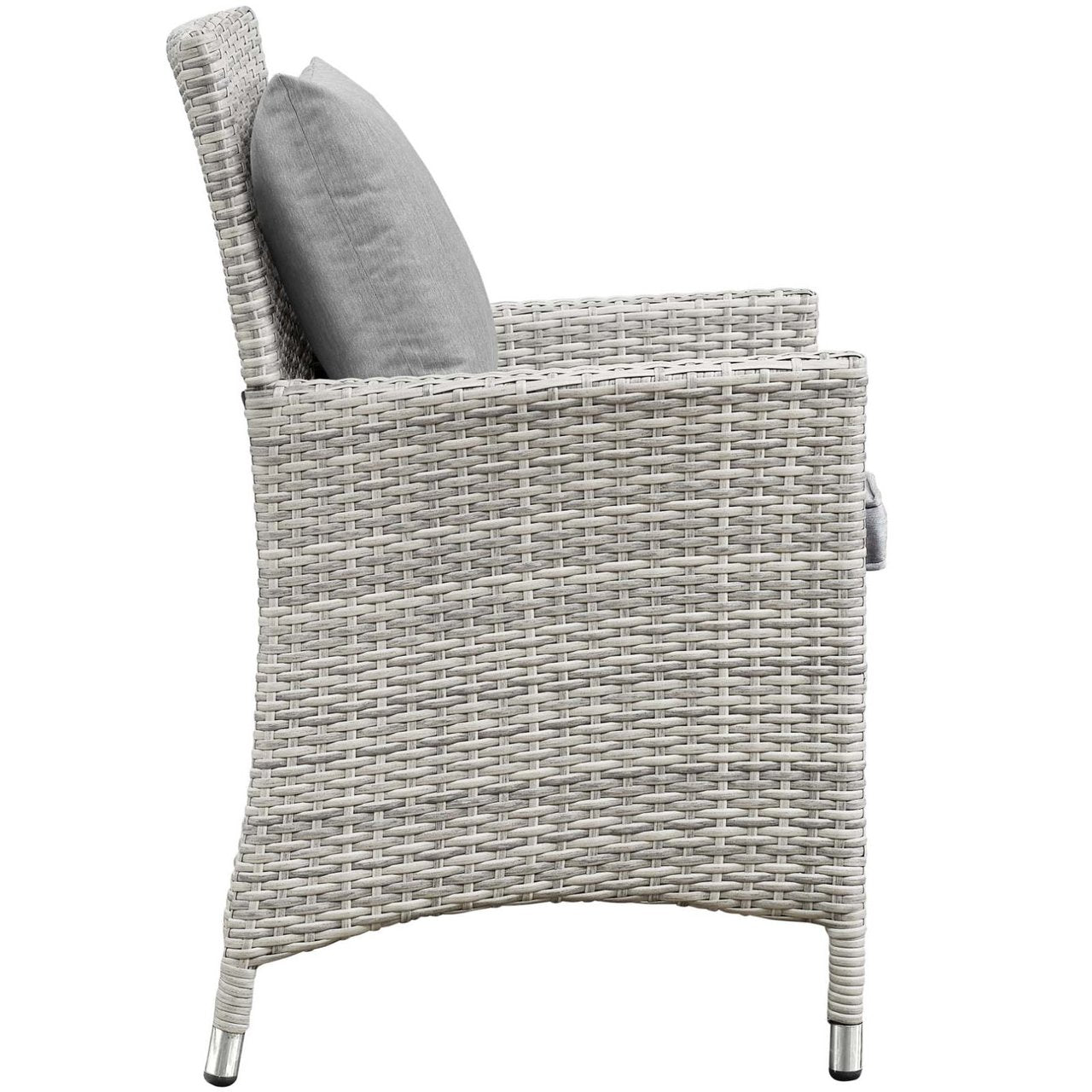 Bridge Four PCS Outdoor Patio Patio Conversation Set with Pillow Set, Grey, Rattan 11945