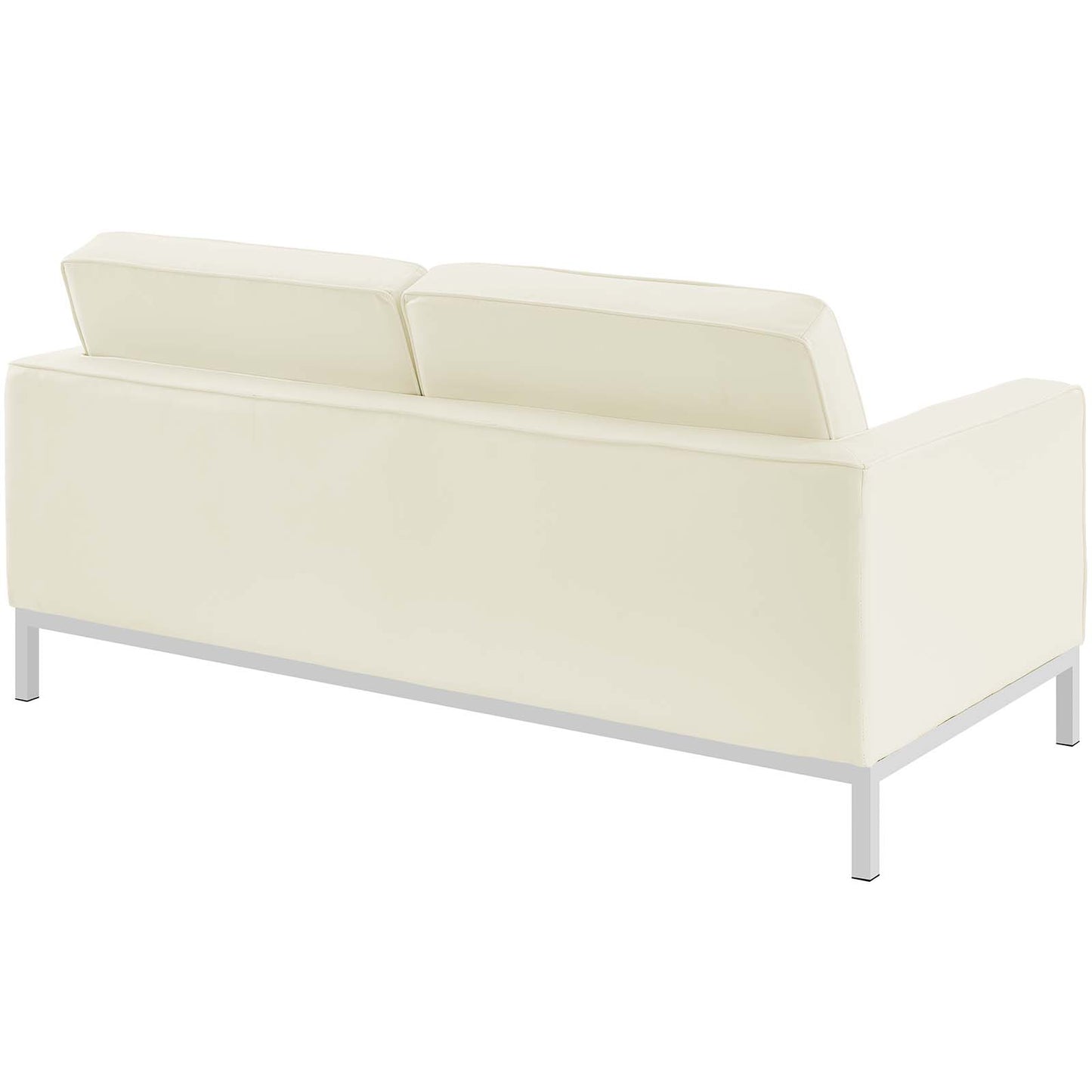 Loft Leather Loveseat, White, Leather 13089