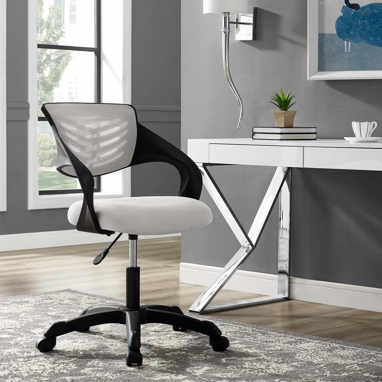 Thrive Mesh Office Chair, Fabric, Grey Gray 14070