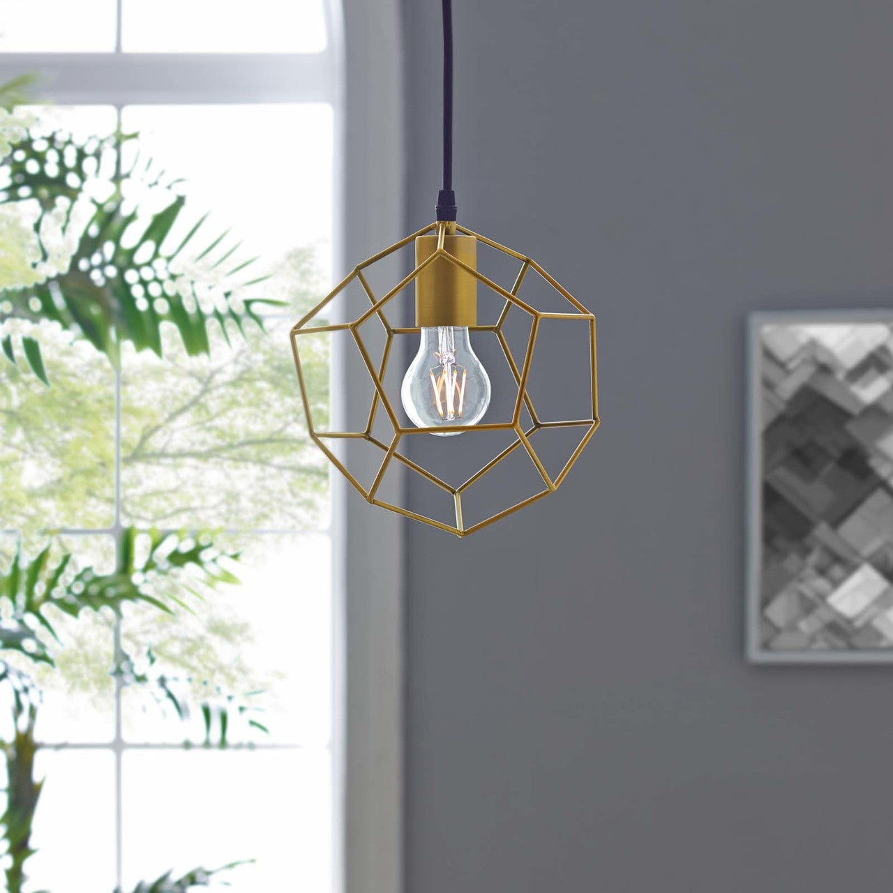 Pique Rose Gold Metal Ceiling Fixture, Metal Steel Steel, Gold 15042