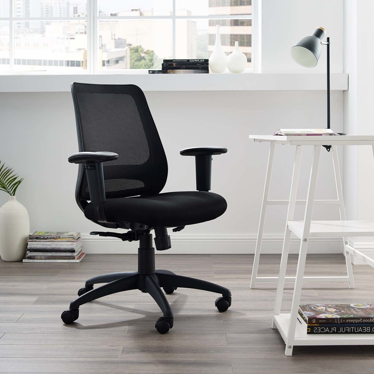 Forge Mesh Office Chair, Fabric, Black 15065