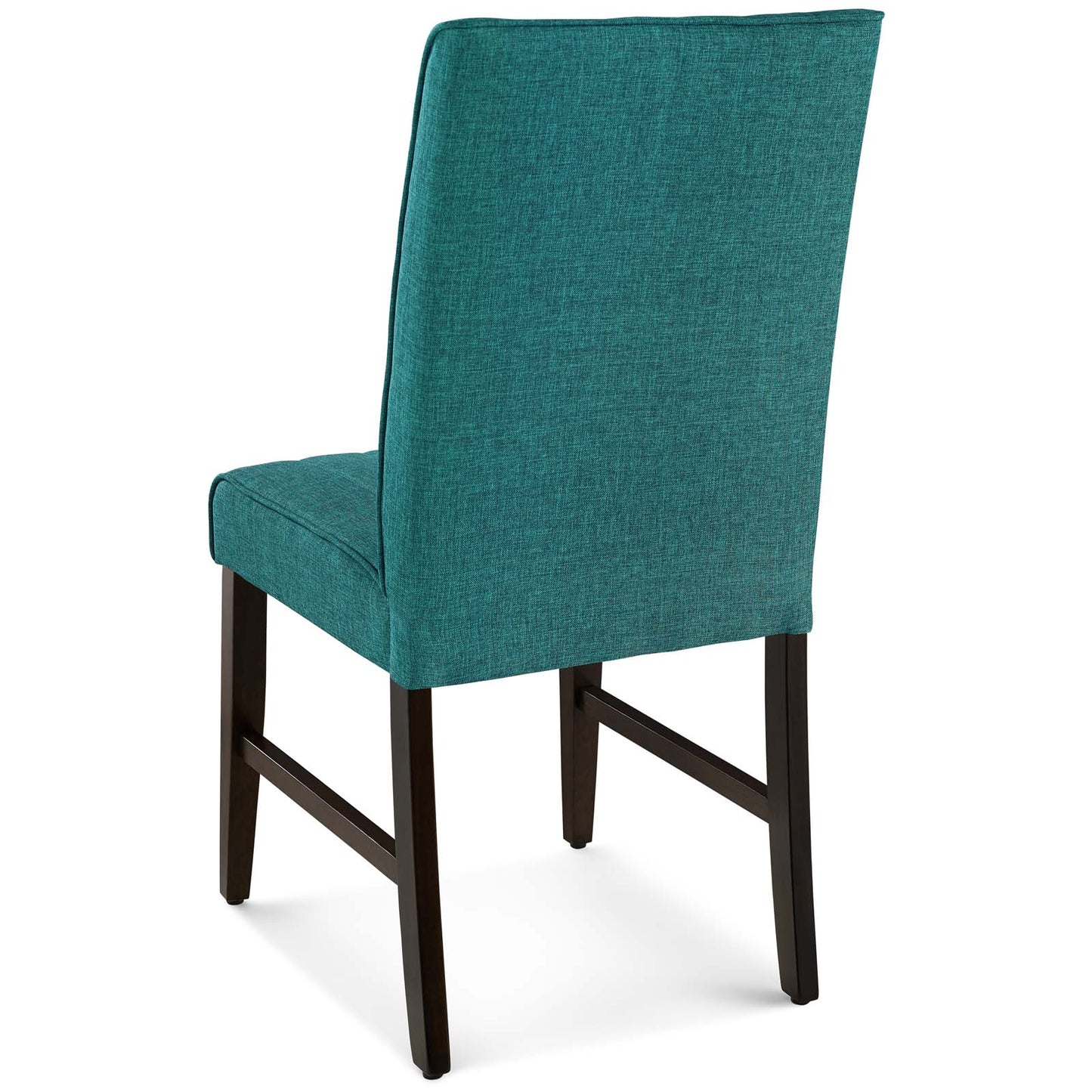 Motivate Channel Tufted Upholstered Fabric Dining Chair Set of 2, Fabric, Wood, Teal Blue, 18164