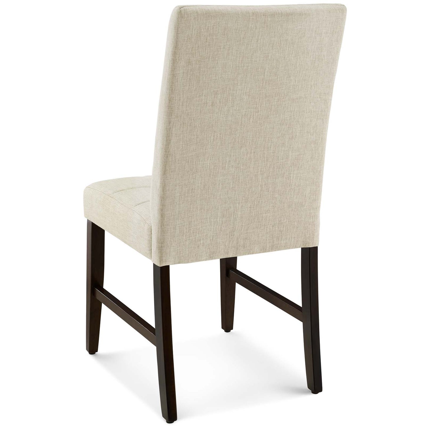 Promulgate Biscuit Tufted Upholstered Fabric Dining Chair Set of 2, Fabric, Wood, Beige, 18167