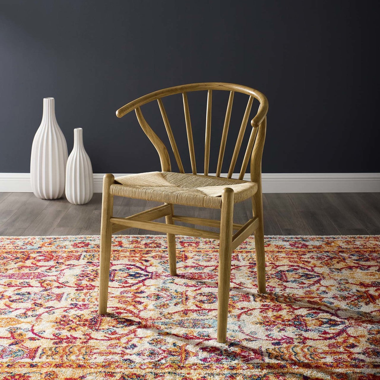Flourish Spindle Wood Dining Side Chair, Wood, Natural 15387