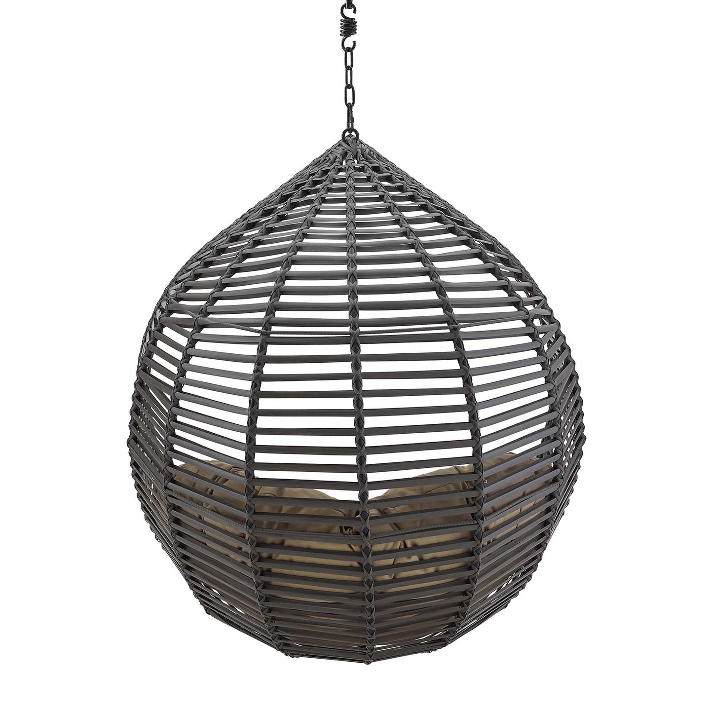 Garner Teardrop Outdoor Patio Swing Chair Without Stand, Grey Gray Brown, 18263