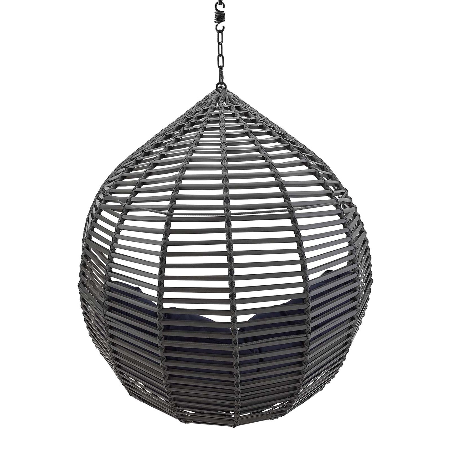 Garner Teardrop Outdoor Patio Swing Chair Without Stand, Grey Gray Blue Navy, 18264