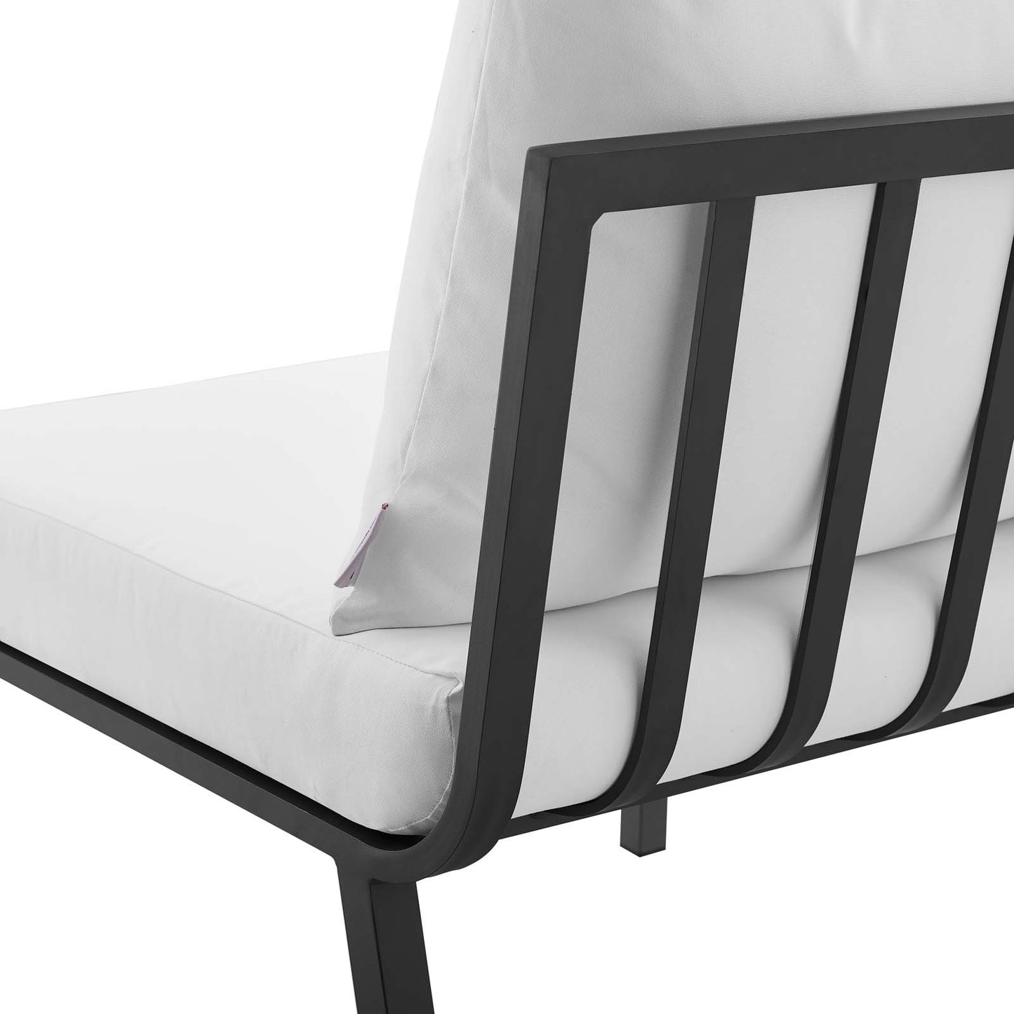 Riverside 5 Piece Outdoor Patio Aluminum Set, Aluminum, Metal, Steel, Grey Gray White, 18432