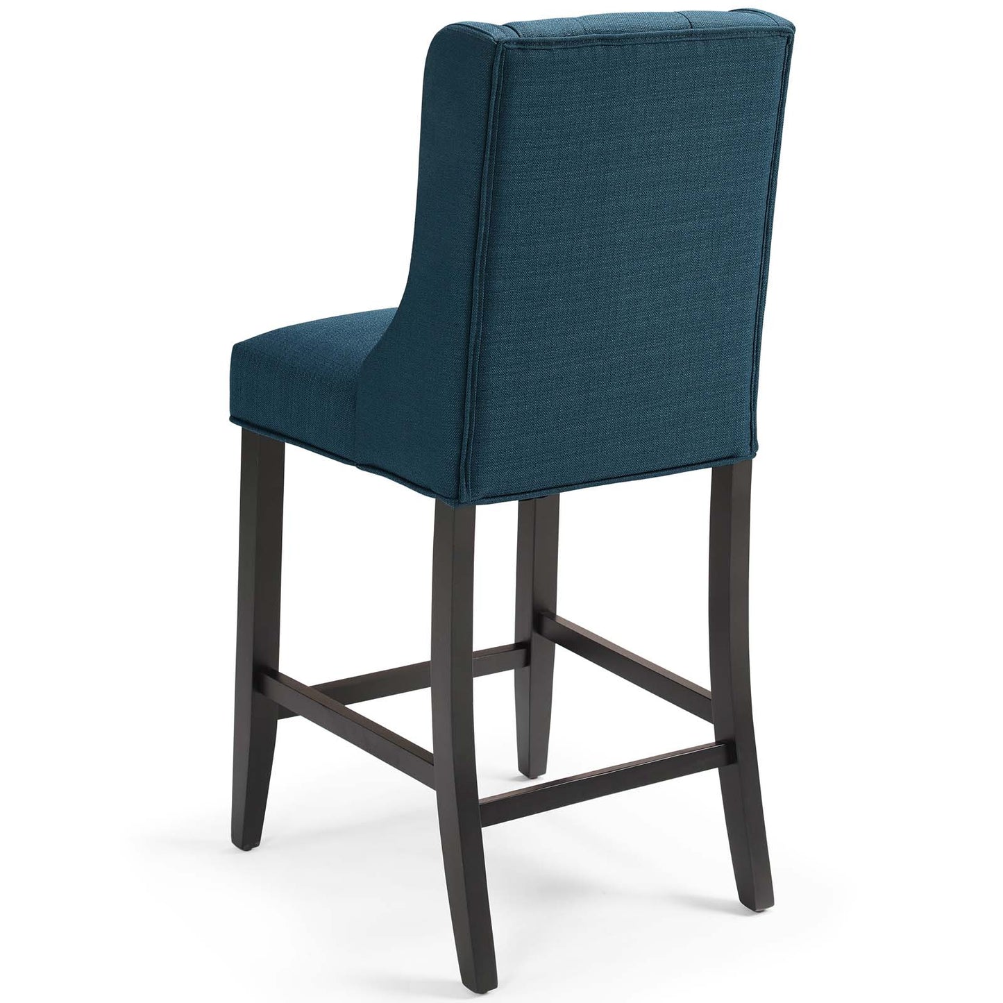 Baronet Counter Bar Stool Upholstered Fabric Set of 2, Fabric, Wood, Navy Blue, 19017