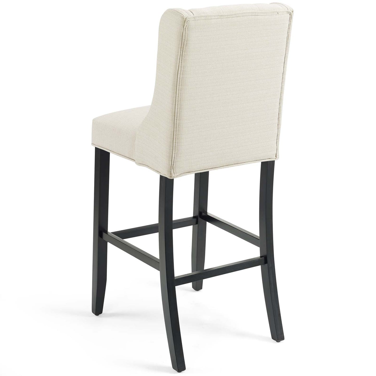 Baronet Bar Stool Upholstered Fabric Set of 2, Fabric, Wood, Beige, 19024