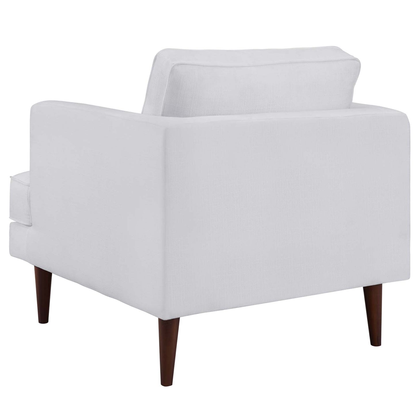 Agile Upholstered Fabric Armchair Set of 2, Fabric, White, 19148