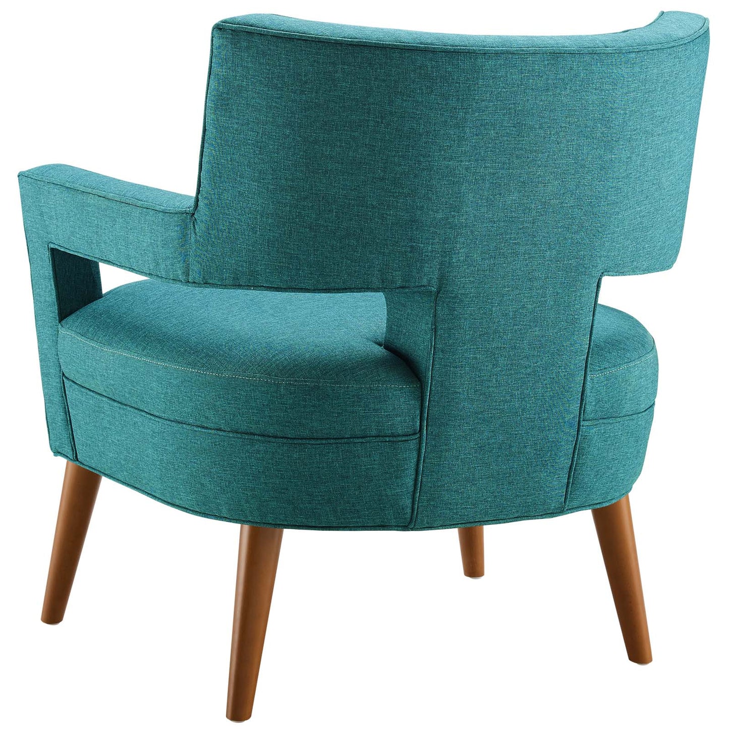 Sheer Upholstered Fabric Armchair Set of 2, Fabric, Teal Blue, 19161