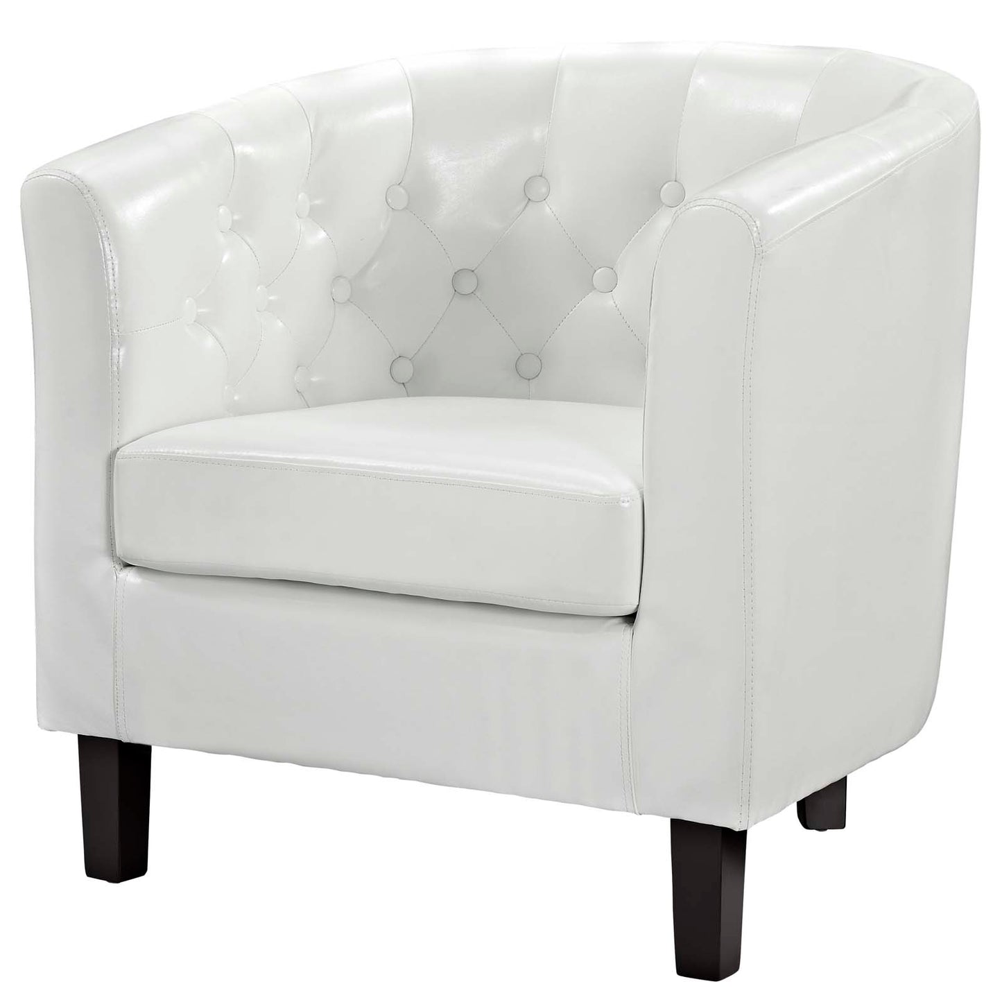 Prospect 3 Piece Upholstered Vinyl Set, Faux Leather, White, 19255