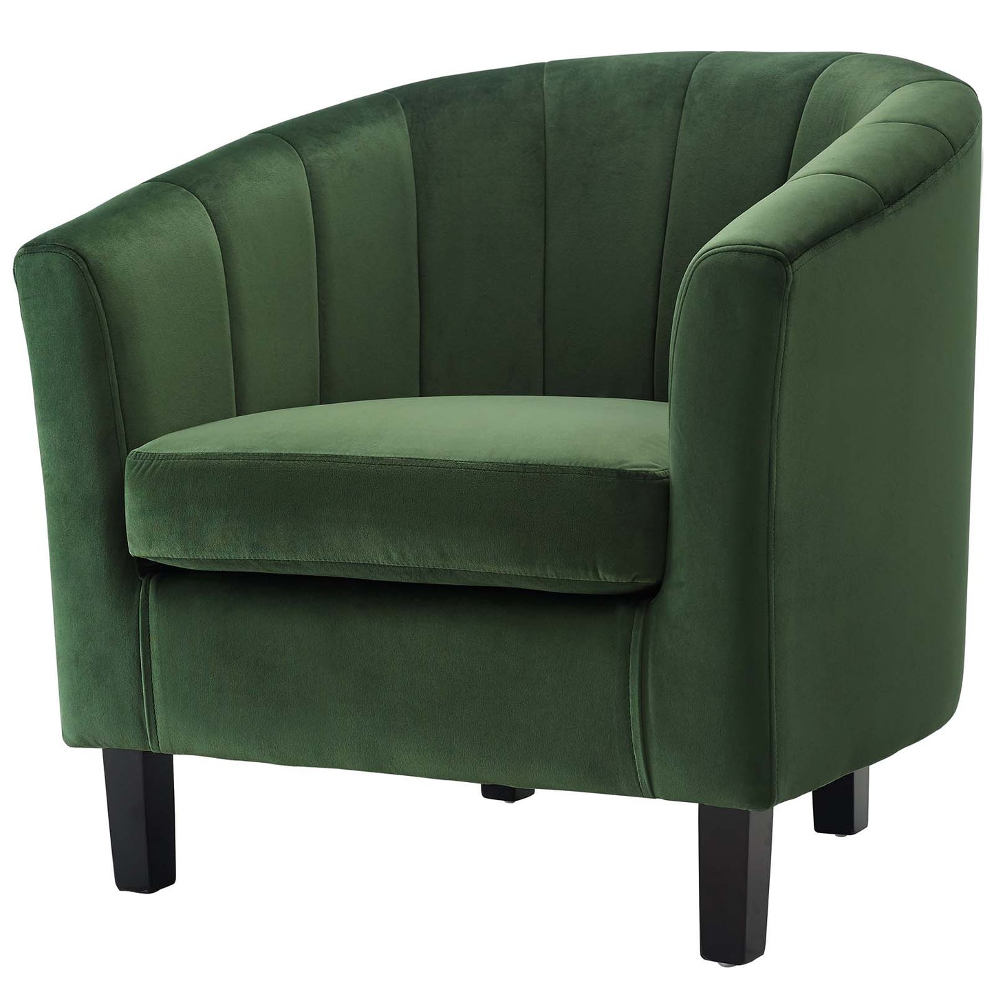 Prospect Channel Tufted Performance Velvet Loveseat and Armchair Set, Velvet, Green, 19362