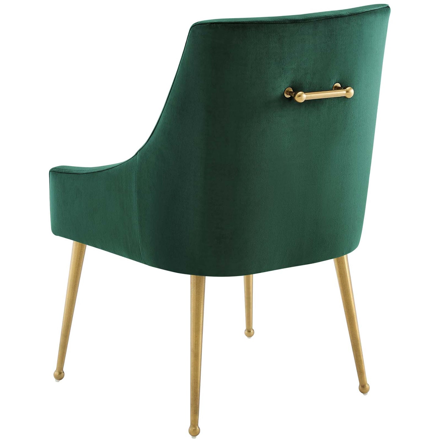 Discern Upholstered Performance Velvet Dining Chair Set of 2, Velvet, Metal Steel, Green, 19375