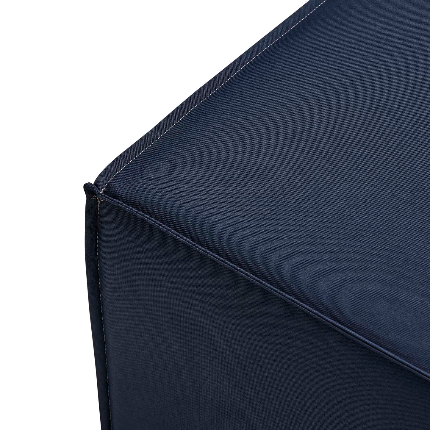Saybrook Outdoor Patio Upholstered Sectional Sofa Ottoman, Fabric, Blue Navy, 19531